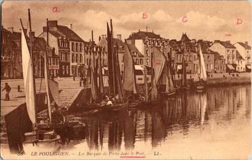 Pouliguen france postcard - le,