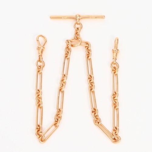Antique 9ct gold fetter - antique,