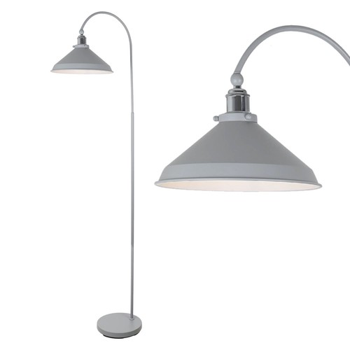 Modern retro grey floor lamp - retro,