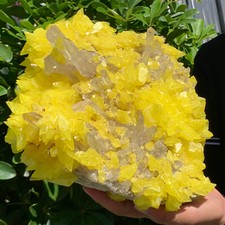 12.76LB Beautiful Minerals ** LARGE NATIVE SULPHUR OnMATRIX Sicily- FREE
