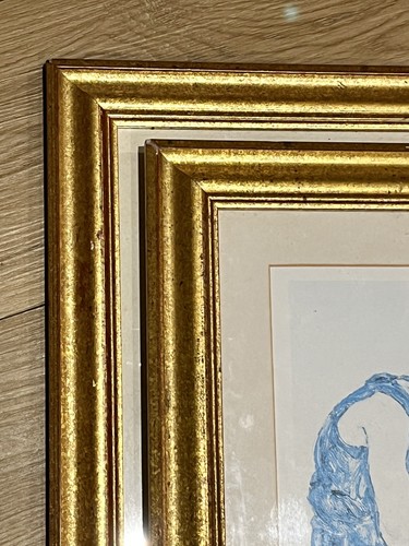 Pair vintage distressed gold - pair,