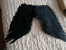 Black Feather Crow Devil Vampire Gothic Bride Malificant  Halloween Fancydress