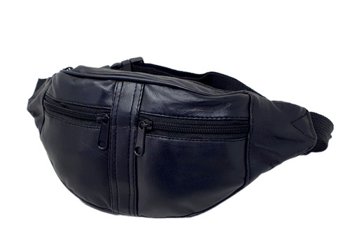 Genuine soft black leather - black,