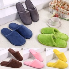 Men Women Soft Plush Slippers Winter Warm Indoor Anti-Slip Home Slipper Shoes