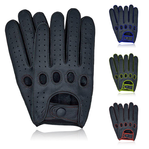 Leather gloves driving - driving, classic