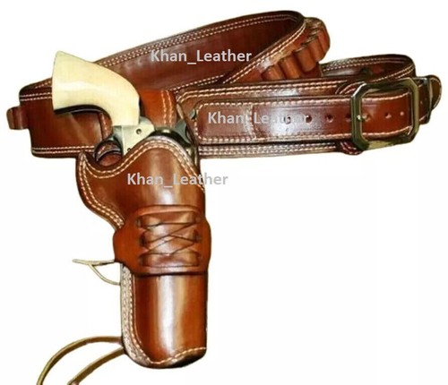 Gun holster belt - gun, leather