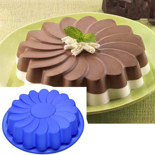 Silicone large flower cake - large,