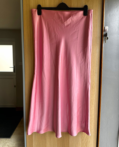 Zara pink satin - zara, skirt