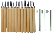 Japanese Vintage 12 carving knives w/whetstones NOMI Chisel Woodcraft DIY