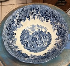 J & G Meakin Ironstone  9x 9”Romantic England Blue Bowl