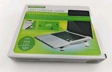 10"-15" Laptop Cooler Cooling Pad Stand Tray with USB Powered Fan Blue Light