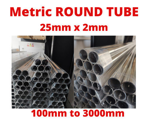 Aluminium round tube 25mm - 25mm, x