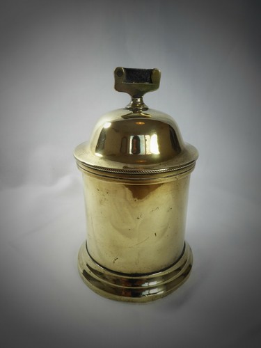Antique brass string box