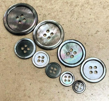 Mother of Pearl buttons Smoke