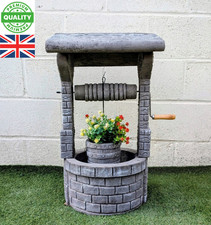 Large Stone Wishing Well  Garden Ornament  Concrete Outdoor Feature