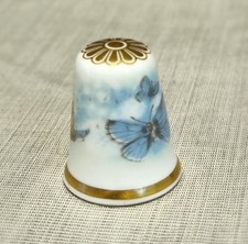Spode Vintage English China Thimble Butterflies And Dandelion Clocks