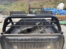 2016-23 Toyota Hilux Xtra Cab Rear Tub Roll Bar High Over Bar BLACK