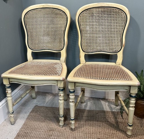 Pair french vintage painted - pair,