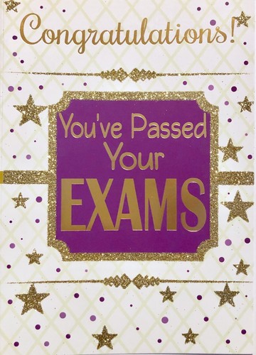 Congratulations you passed - congratulations, you've