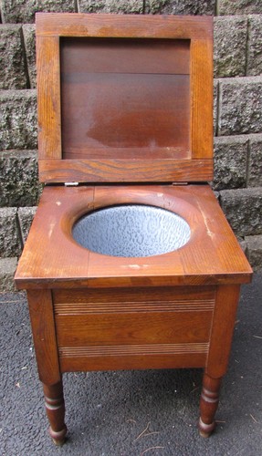 Antique commode chair potty - antique,
