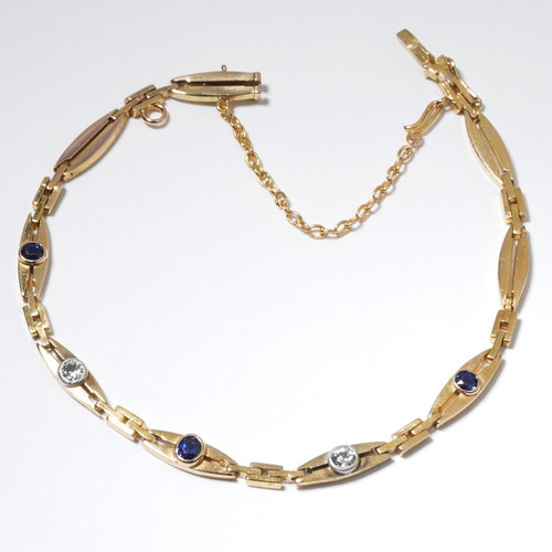 14k gold art deco blue - 14k,