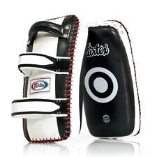Fairtex Curved Leather Muay Thai Kick Pads KPLC2 Standard Pair MMA Kickboxing