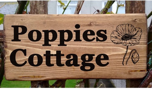 Personalised poppie house sign - poppie,