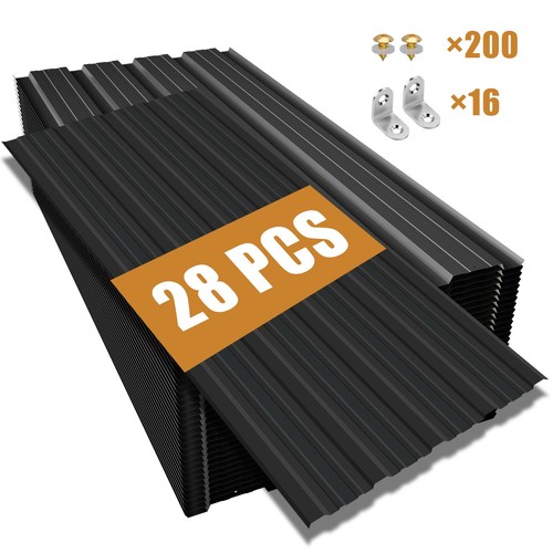 28pcs 11m black - 11m², corrugated