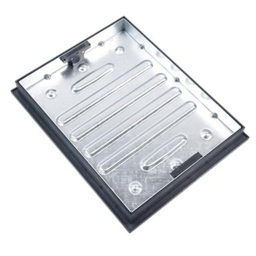 Recessed block paving - recessed, manhole