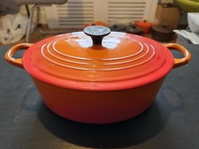 Le Creuset Cast Iron Enamelled 25cm 'C'  Oval Volcanic  Orange Casserole Dish BC