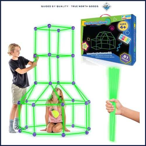 Kids glow fort kit build - kids,