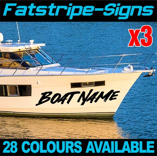 Personalised boat name - name, x3