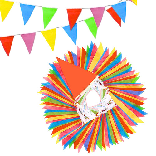 Multicolour triangle bunting - multicolour,
