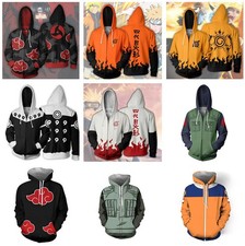 Naruto Cosplay Uzumaki Naruto Hoodie Anime Long sleeve Jacket Pullover Costumes