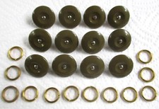 12x British Army:"DENIM BATTLEDRESS BLOUSE BUTTONS & RINGS" (19mm, BD, Overalls)