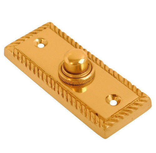 Door bell push button chrome - door,