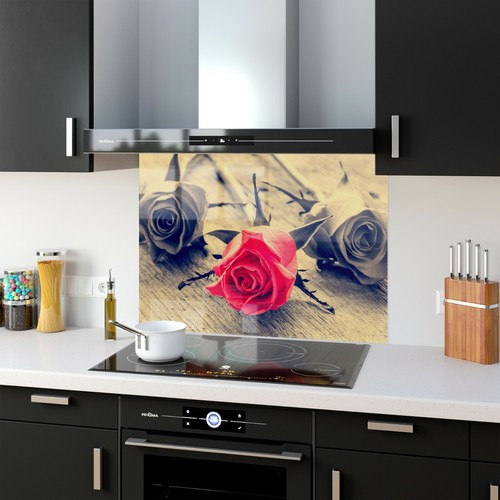 Kitchen glass splashback - kitchen,