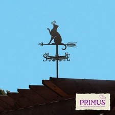 High Quality Black Metal Cat Silhouette Weather Vane Animal Lover Gift