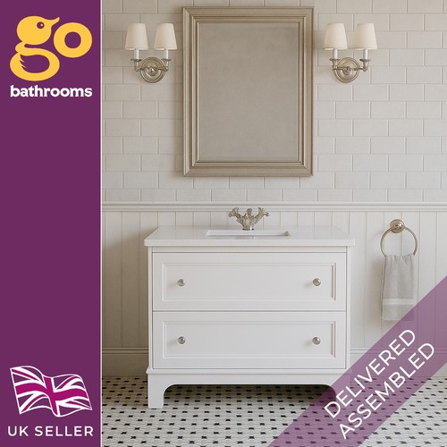 White bathroom vanity - bathroom,