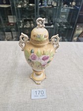The Leonardo Collection Ornate Lidded Vase Urn – Floral Design – Vintage Style