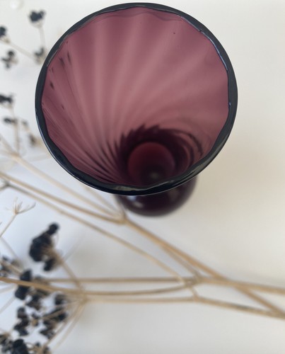Cranberry glass vase - cranberry, clear