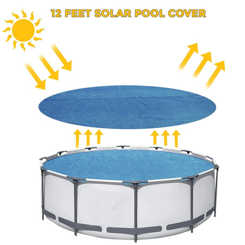 12ft round solar pool - pool, cover