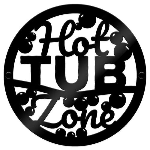 Hot tub plaque wall - tub, mounted