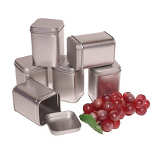 5x Tall Silver Square Metal