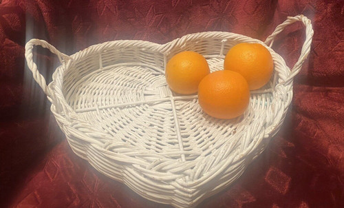 Vintage white wicker and wire - vintage,