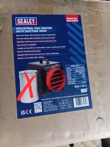 Sealey deh10001 10kw - sealey,