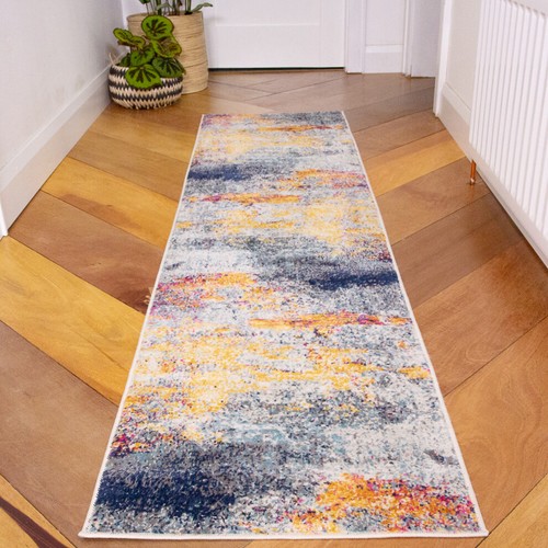 Modern colourful hall runner - modern,
