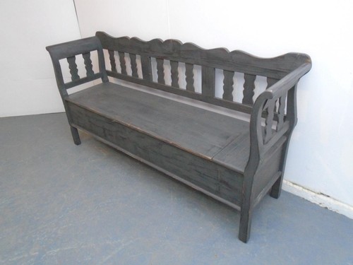 Grey black painted antique - a,