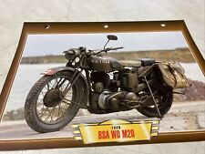 Bsa 500 WD M20 1939 Motorcycle Passion Collection Atlas Card