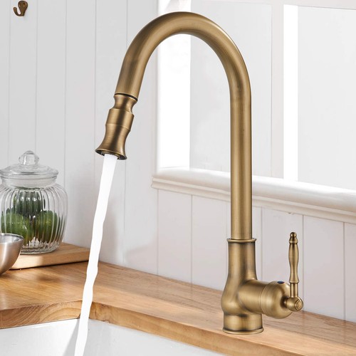 Antique brass kitchen sink - brass,